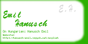 emil hanusch business card